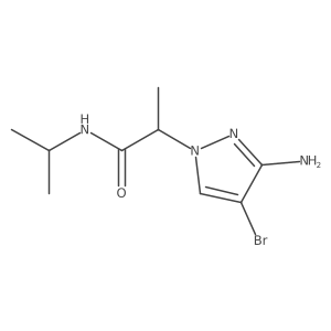 2-(3-Amino-4-bromo-1h-pyrazol-1-yl)-N-isopropylpropanamide Structure