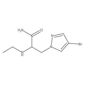 3-(4-bromo-1H-pyrazol-1-yl)-2-(ethylamino)propanamide Structure