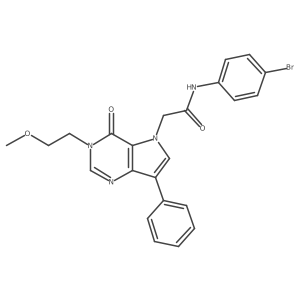 N-(4-bromophenyl)-2-[3-(2-methoxyethyl)-4-oxo-7-phenyl-3,4-dihydro-5H-pyrrolo[3,2-d]pyrimidin-5-yl]acetamide结构式