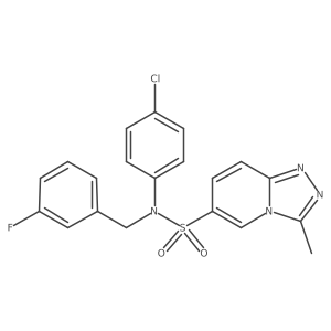 N-(4-chlorophenyl)-N-[(3-fluorophenyl)methyl]-3-methyl-[1,2,4]triazolo[4,3-a]pyridine-6-sulfonamide结构式