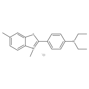 2-(4-(Diethylamino)phenyl)-3,6-dimethylbenzo[d]thiazol-3-ium chloride Structure