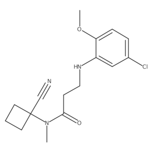 3-[(5-chloro-2-methoxyphenyl)amino]-N-(1-cyanocyclobutyl)-N-methylpropanamide Structure