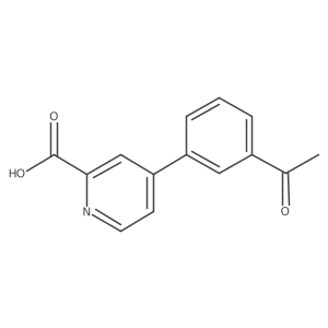 4-(3-Acetylphenyl)picolinic acid Structure