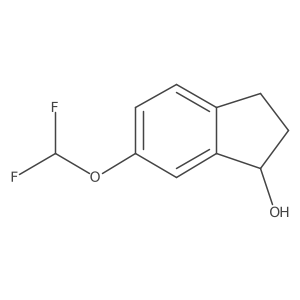 (1R)-6-(difluoromethoxy)-2,3-dihydro-1H-inden-1-ol结构式
