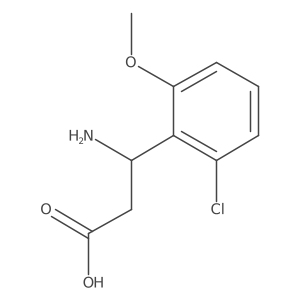 3-Amino-3-(2-chloro-6-methoxyphenyl)propanoic acid Structure