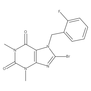 8-Bromo-7-(2-fluorobenzyl)-1,3-dimethyl-1H-purine-2,6(3H,7H)-dione Structure