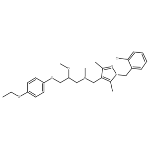 ({1-[(2-chlorophenyl)methyl]-3,5-dimethyl-1H-pyrazol-4-yl}methyl)[3-(4-ethoxyphenoxy)-2-methoxypropyl]methylamine Structure