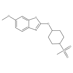 6-Methoxy-2-((1-(methylsulfonyl)piperidin-4-yl)oxy)benzo[d]thiazole Structure