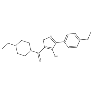(4-Amino-3-(4-methoxyphenyl)isothiazol-5-yl)(4-ethylpiperazin-1-yl)methanone结构式