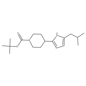 tert-butyl 4-(4-isobutyl-1H-imidazol-2-yl)piperidine-1-carboxylate结构式