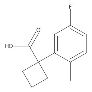 1-(5-Fluoro-2-methylphenyl)cyclobutanecarboxylic Acid Structure