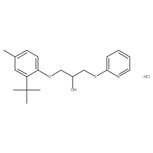 1-(2-(Tert-butyl)-4-methylphenoxy)-3-(pyridin-2-ylthio)propan-2-ol hydrochloride Structure