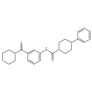 N-[3-(morpholin-4-ylcarbonyl)phenyl]-4-phenylpiperazine-1-carboxamide结构式