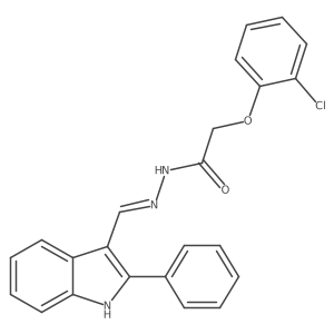 2-(2-Chlorophenoxy)-N'-((2-phenyl-1H-indol-3-yl)methylene)acetohydrazide Structure