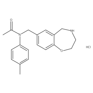 N-(4-methylphenyl)-N-(2,3,4,5-tetrahydro-1,4-benzoxazepin-7-ylmethyl)acetamide hydrochloride Structure