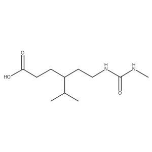 Hexanoic acid, 5-methyl-4-[2-[[(methylamino)carbonyl]amino]ethyl]-结构式