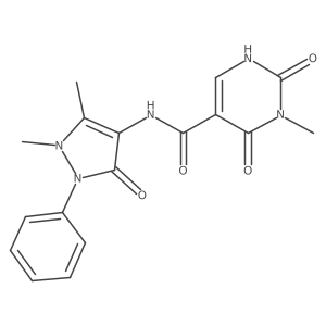 N-(1,5-dimethyl-3-oxo-2-phenyl-2,3-dihydro-1H-pyrazol-4-yl)-3-methyl-2,4-dioxo-1,2,3,4-tetrahydropyrimidine-5-carboxamide结构式