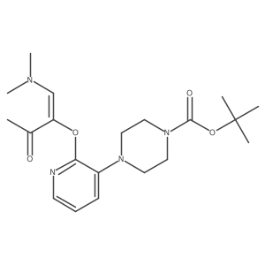Tert-butyl 4-(2-(1-(dimethylamino)-3-oxobut-1-en-2-yloxy)pyridin-3-yl)piperazine-1-carboxylate结构式