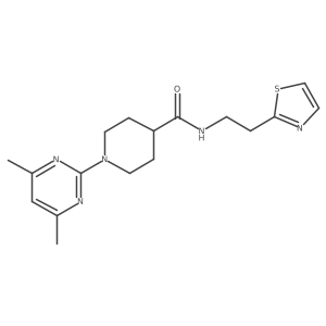 1-(4,6-dimethylpyrimidin-2-yl)-N-[2-(1,3-thiazol-2-yl)ethyl]piperidine-4-carboxamide Structure
