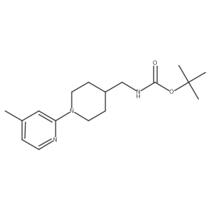 Tert-butyl ((1-(4-methylpyridin-2-yl)piperidin-4-yl)methyl)carbamate Structure