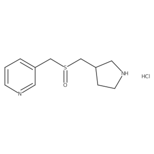 3-(((Pyrrolidin-3-ylmethyl)sulfinyl)methyl)pyridine hydrochloride Structure
