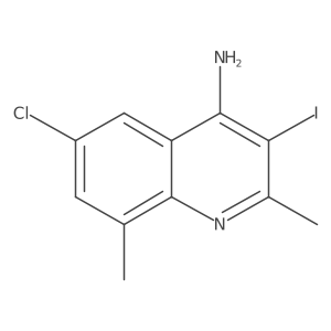 4-Amino-6-chloro-2,8-dimethyl-3-iodoquinoline结构式