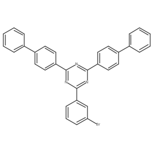 2,4-Di(4-biphenylyl)-6-(3-bromophenyl)-1,3,5-triazine Structure