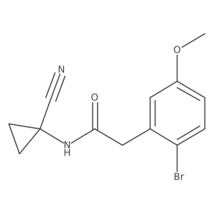 2-(2-Bromo-5-methoxyphenyl)-N-(1-cyanocyclopropyl)acetamide Structure