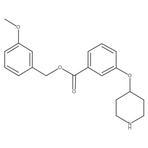 (3-Methoxyphenyl)methyl 3-piperidin-4-yloxybenzoate Structure