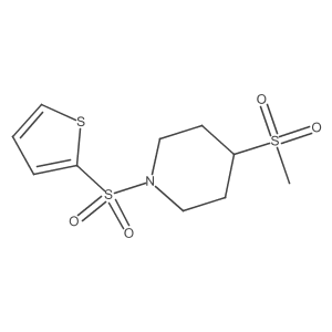 4-(Methylsulfonyl)-1-(thiophen-2-ylsulfonyl)piperidine Structure