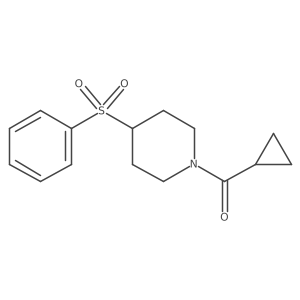 Cyclopropyl(4-(phenylsulfonyl)piperidin-1-yl)methanone Structure