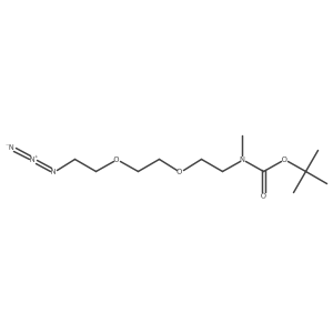CN(Ccoccoccn=[N+]=[N-])C(=O)OC(C)(C)C Structure