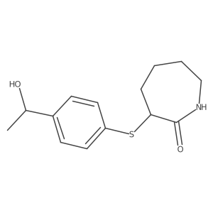 3-{[4-(1-Hydroxyethyl)phenyl]sulfanyl}azepan-2-one Structure