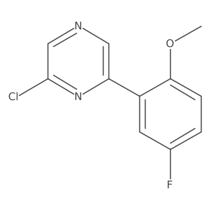 2-Chloro-6-(5-fluoro-2-methoxyphenyl)pyrazine结构式