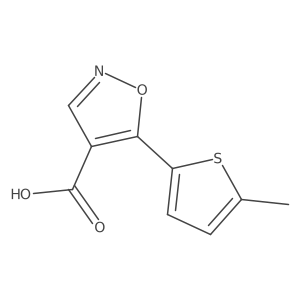 5-(5-Methylthiophen-2-yl)-1,2-oxazole-4-carboxylic acid结构式