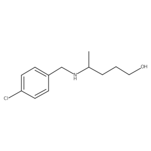 4-{[(4-Chlorophenyl)methyl]amino}pentan-1-ol结构式