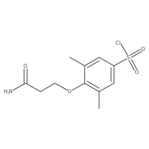 4-(3-Amino-3-oxopropoxy)-3,5-dimethylbenzenesulfonyl chloride Structure