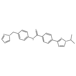 4-[2-(propan-2-yl)-2H-tetrazol-5-yl]-N-[4-(1H-1,2,4-triazol-1-ylmethyl)phenyl]benzamide Structure