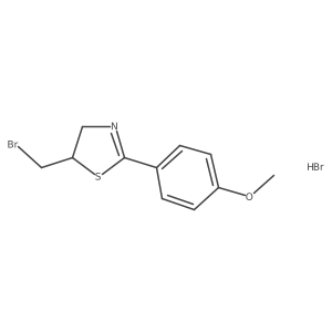 5-(Bromomethyl)-2-(4-methoxyphenyl)-4,5-dihydro-1,3-thiazole hydrobromide Structure