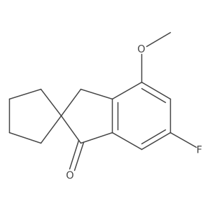 6'-Fluoro-4'-methoxyspiro[cyclopentane-1,2'-inden]-1'(3'H)-one结构式