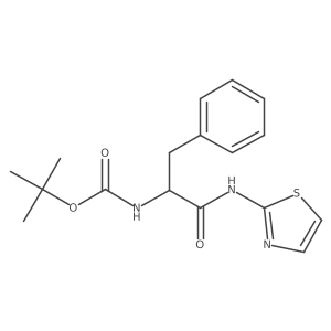 tert-butyl N-[(1S)-2-phenyl-1-[(1,3-thiazol-2-yl)carbamoyl]ethyl]carbamate Structure