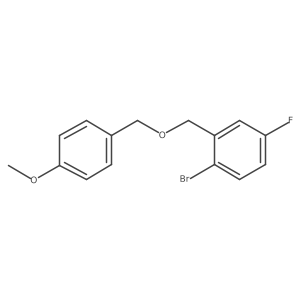 1-Bromo-4-fluoro-2-(((4-methoxybenzyl)oxy)methyl)benzene结构式