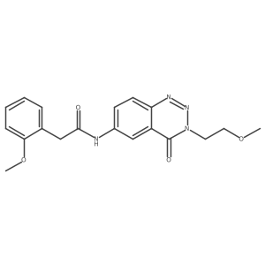 N-[3-(2-methoxyethyl)-4-oxo-3,4-dihydro-1,2,3-benzotriazin-6-yl]-2-(2-methoxyphenyl)acetamide结构式