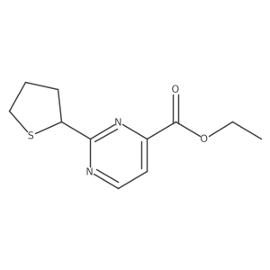 Ethyl 2-(thiolan-2-yl)pyrimidine-4-carboxylate结构式