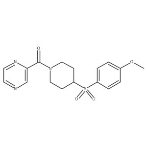 (4-((4-Methoxyphenyl)sulfonyl)piperidin-1-yl)(pyrazin-2-yl)methanone Structure