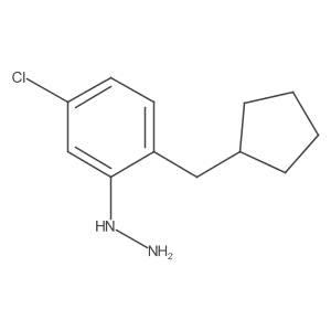 [5-Chloro-2-(cyclopentylmethyl)phenyl]hydrazine结构式