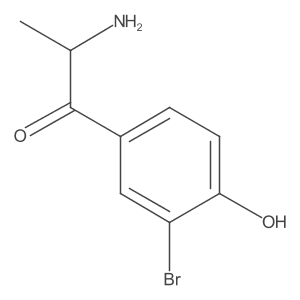 2-Amino-1-(3-bromo-4-hydroxyphenyl)propan-1-one Structure