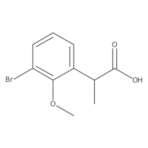 2-(3-Bromo-2-methoxyphenyl)propanoic acid结构式