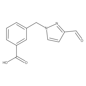 3-[(3-formyl-1H-pyrazol-1-yl)methyl]benzoic acid Structure