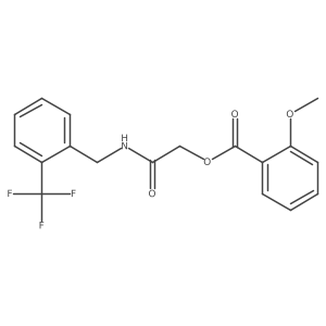 2-Oxo-2-((2-(trifluoromethyl)benzyl)amino)ethyl 2-methoxybenzoate结构式